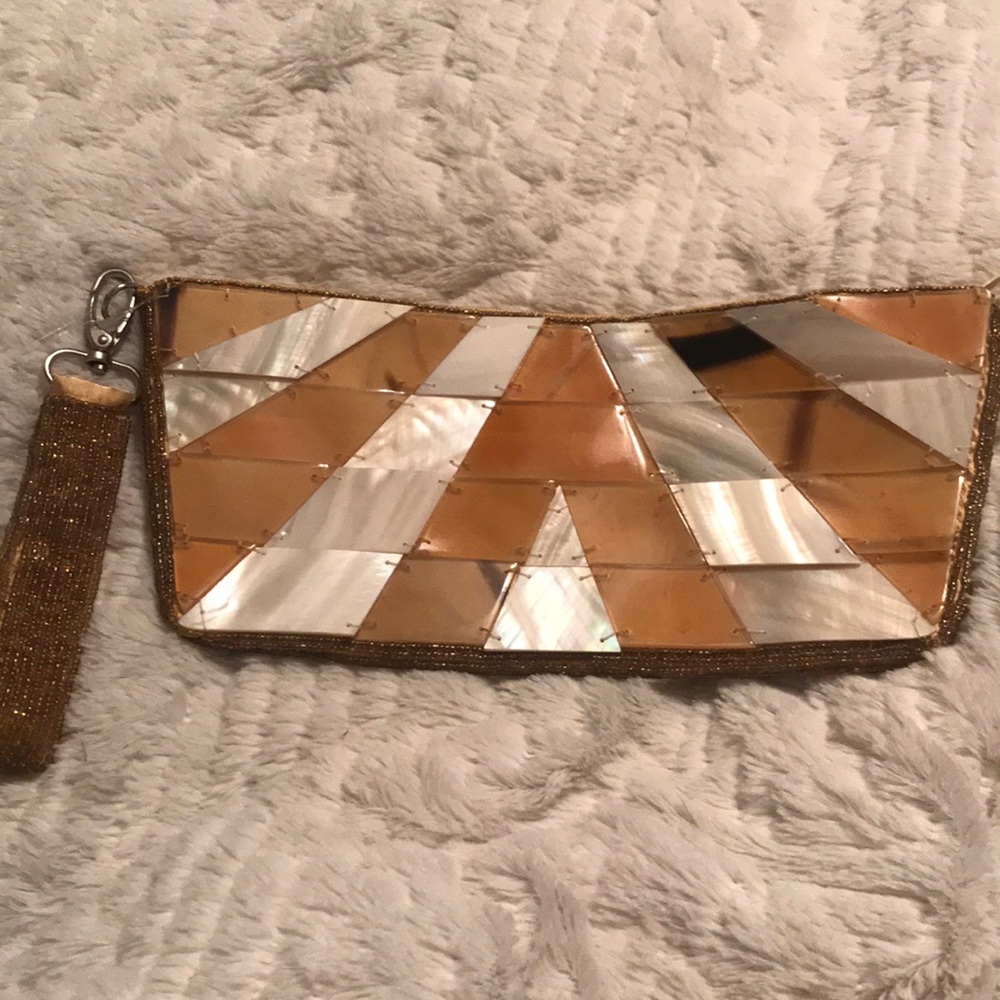 Handmade shell clutch